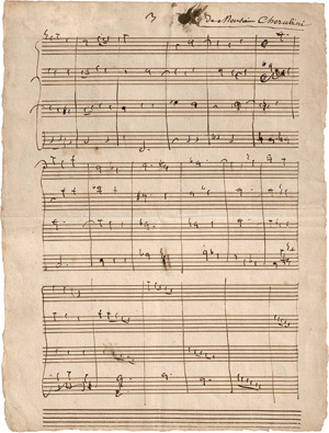 Lot 2462, Auction  122, Cherubini, Luigi, Musikmanuskript und Brief