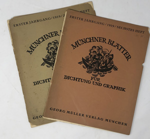 Lot 3274, Auction  122, Münchner Blätter für Dichtung und Graphik, Eine Monatsschrift in genossenschaftlichem Zusammenwirken