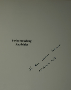 Lot 3693, Auction  122, Schmidt, Michael, Berlin-Kreuzberg (Widmungsexemplar)