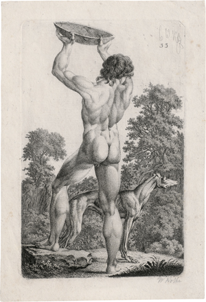 Lot 5293, Auction  122, Kolbe, Carl Wilhelm, Nackter, stehender Mann in Rückenansicht