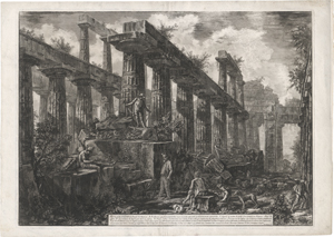 Lot 5338, Auction  122, Piranesi, Giovanni Battista, Vue des restes de la celle du Temple de Neptune. 