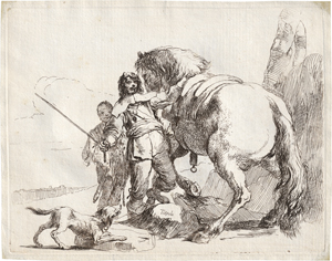 Lot 5353, Auction  122, Tiepolo, Giovanni Battista, Der Kavalier bei seinem Pferd
