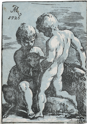 Lot 5363, Auction  122, Zanetti, Anton Maria, Zwei Knaben mit einem Lamm