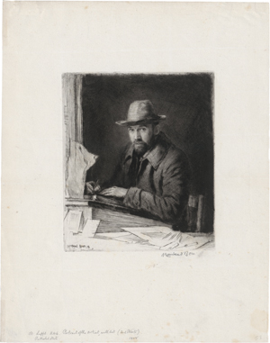 Lot 5456, Auction  122, Bone, Sir Muirhead, Selbstbildnis des Künstlers mit Hut Nr. 2