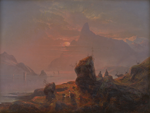 Lot 6058, Auction  122, Schiertz, Franz Wilhelm, Abendstimmung an einem Norwegischen Fjord
