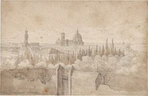 Lot 6751, Auction  122, Dänisch, 1844. Blick  über Florenz von San Miniato al Monte