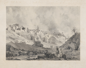Lot 6752, Auction  122, Berlepsch, Hans Karl Eduard von, Elche mit Blick auf die Vila Murada vom Río Vinalopó aus
