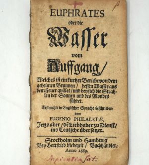 Lot 600, Auction  123, Vaughan, Thomas, Euphrates oder die Wasser vom Auffgang