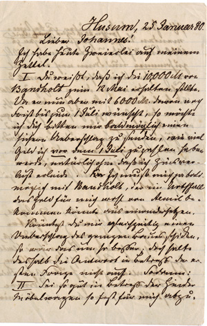 Lot 2353, Auction  123, Storm, Theodor, Brief 1880