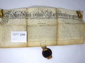Lot 2398, Auction  123, Pforzheim, Kaufbrief 1708
