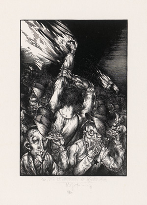 Lot 3196, Auction  123, Hirsch, Karl-Georg, Holzstich "Zur Beruhigung" zu Heinrich Heine