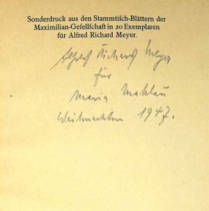 Lot 3576, Auction  123, Meyer, Alfred Richard, Ossians letztes Lied