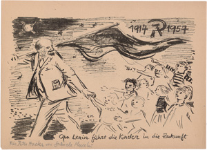 Lot 3592, Auction  123, Mucchi, Gabriele und Hacks, Peter, Opa Lenin führt die Kinder in die Zukunft