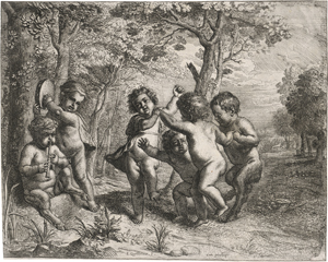 Lot 5138, Auction  123, Quellinus, Erasmus, Tanzende und musizierende junge Bacchanten und Kinder
