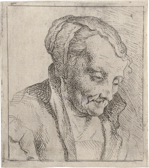 Lot 5160, Auction  123, Snijers, Peter, Bildnis einer niederblickenden Frau mit Haube