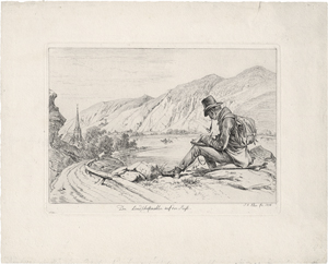 Lot 5316, Auction  123, Klein, Johann Adam, Der Landschaftsmahler auf der Reise