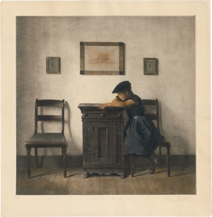 Lot 5540, Auction  123, Ilsted, Peter, Junges Mädchen mit flacher Kappe