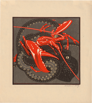 Lot 5603, Auction  123, Bresslern-Roth, Norbertine, Kampf. Krake und Hummer im Zweikampf