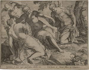 Lot 5686, Auction  123, Carracci, Agostino, Merkur und die drei Grazien