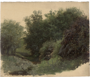 Lot 6084, Auction  123, Piepenhagen, Charlotte, Waldpartie mit Bachlauf