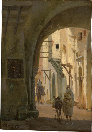 Lot 6115, Auction  123, Simonsen, Niels, In den Straßen von Algier