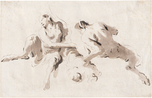 Lot 6591, Auction  123, Venezianisch, 18. Jh. Zwei Satyrn