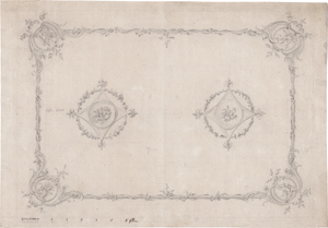 Lot 6620, Auction  123, Langhans, Carl Gotthardt, Entwurf für einen Deckenspiegel mit Putten