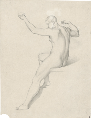 Lot 6632, Auction  123, Genelli, Bonaventura, Sitzender männlicher Akt, ein Trinkgefäß haltend