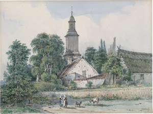Lot 6664, Auction  123, Klose, Friedrich Wilhelm, Dorfkirche in Niederschönhausen bei Berlin