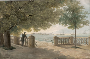 Lot 6670, Auction  123, Kollmann, Karl Iwanowitsch, Auf der Terrasse von Schloss Monplaisier in Peterhof bei St. Petersburg