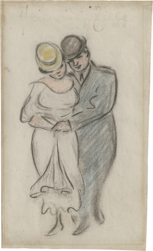 Lot 7123, Auction  123, Zille, Heinrich, Liebespaar; Stehende Frau