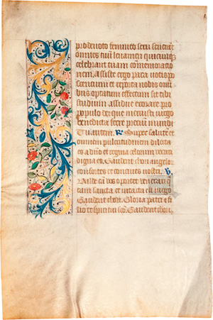Lot 875, Auction  124, Stundenbuchblätter, 3 Einzelblätter. Lateinische Handschrift 