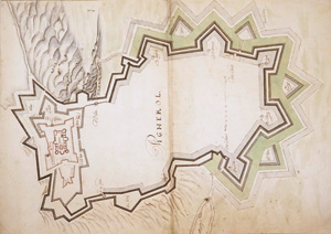 Lot 127, Auction  125, Pignerol, Kolorierte Zeichnung in Tusche und Aquarell. 1800