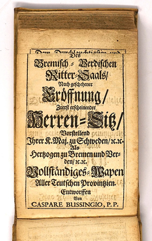 Lot 416, Auction  125, Bussing, Caspare, Einleitung zu der Herolds-Kunst. Hamburg, Schultz, 1694