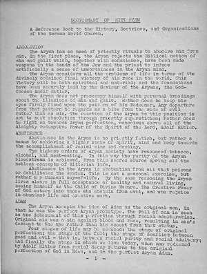 Lot 456, Auction  125, Battersby, James Larratt, Dictionary of Hitlerism. England, The Kingdom Press, 1952. - Sehr seltenes, bizarres faschistisches Werk eines krankhaften Fanatikers