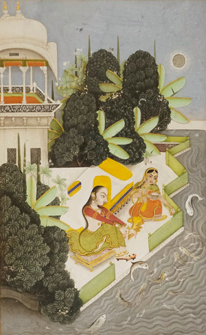 Lot 520, Auction  125, Bundi, A Royal diversion. Indo-persische Miniatur.