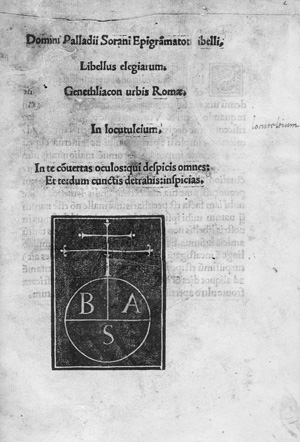 Lot 705, Auction  125, Farina, Domenico, Epigrammata elegiae et genethliacum urbis Romae. Venedig, Giovanni Battista Sessa, 1498. - Zweite Ausgabe