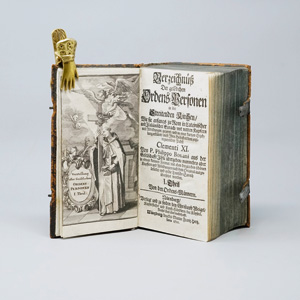 Lot 812, Auction  125, Bonanni, Filippo, Verzeichnüß der geistlichen Ordens-Personen in der streitenden Kirchen. Würzburg und Nürnberg, Martin Franz Hertz für Christoph Weigel, 1711