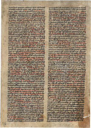 Lot 1007, Auction  125, Psalmenkommentar, Fragment einer lateinischen Handschrift auf Pergament