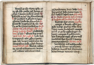 Lot 1012, Auction  125, Breviarium latinum, Fragment eines spätmittelalterlichen Gebetsbuchs. Eger 1. Hälfte des 15. Jahrhunderts