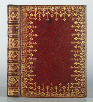 Lot 1536, Auction  125, Französicher Maroquin-Einband, Braunroter geglätteter Maroquinband mit goldgeprägtem RTitel. Frankreich um 1720