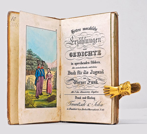 Lot 1822, Auction  125, Funk, Werner, Heitere moralische Erzählungen und Gedichte in sprechenden Bildern. Frankfurt an der Oder und Berlin, Trowitzsch und Sohn, um 1840