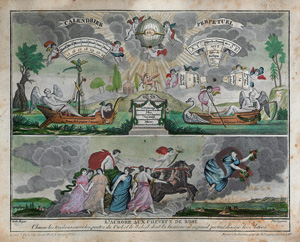 Lot 1834, Auction  125, Calendrier perpétuel, L’Aurore aux cheveux de rose Chasse les ténèbres. Codoni, Paris, 1813
