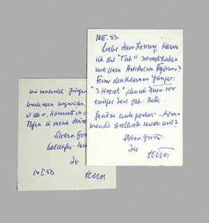 Lot 2005, Auction  125, Benn, Gottfried, 1 Brief und 1 Postkarte an Walter Lennig. 1953