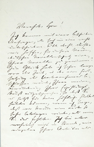 Lot 2026, Auction  125, Heyse, Paul, Brief an einen Schriftsteller-Kollegen. 1884