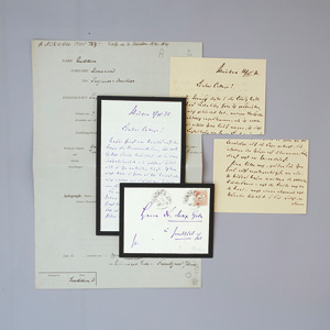 Lot 2087, Auction  125, Bayern.- Ludwig II.- Gudden, Bernhard von, 2 Briefe an einen Frankfurter Kollegen