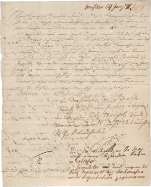 Lot 2093, Auction  125, Friedrich II., der Große, Brief über Mißstände in Bötzow, Köpenick und der Altmark