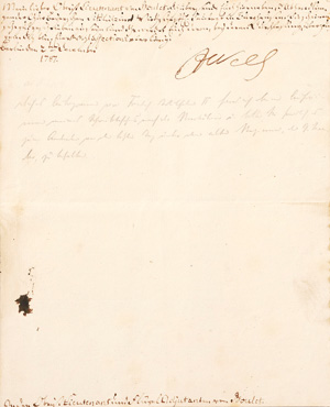 Lot 2098, Auction  125, Friedrich Wilhelm II., König von Preußen, Brief an den Obristlieutenant v. Boulet