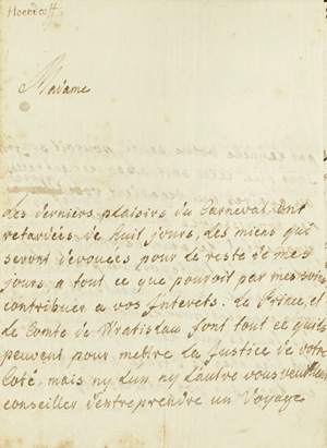 Lot 2114, Auction  125, Wien.- Hohendorff, Georg Wilhelm von, Brief als Vertrauter des Prinzen Eugen von Savoyen