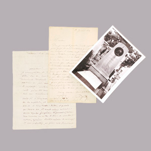 Lot 2137, Auction  125, Huet, Paul, 2 Briefe m. U. 1863